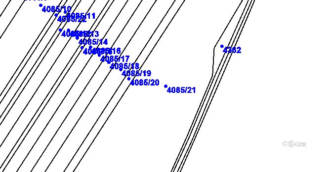 Parcela st. 4085/21 v KÚ Brod nad Dyjí, Katastrální mapa