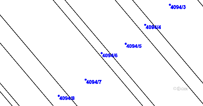 Parcela st. 4094/6 v KÚ Brod nad Dyjí, Katastrální mapa