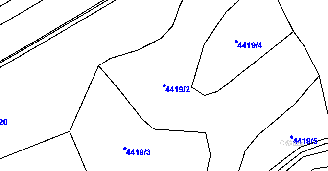 Parcela st. 4419/2 v KÚ Brod nad Dyjí, Katastrální mapa