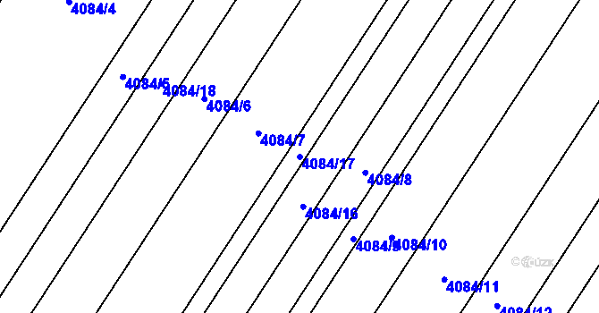 Parcela st. 4084/17 v KÚ Brod nad Dyjí, Katastrální mapa