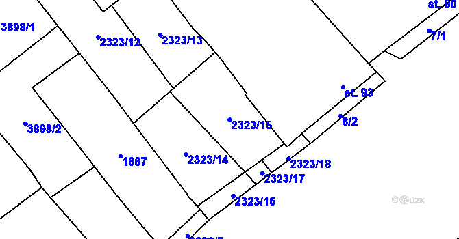 Parcela st. 2323/15 v KÚ Brod nad Dyjí, Katastrální mapa