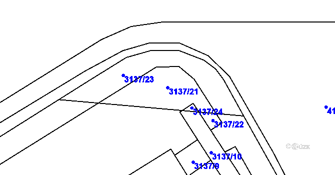 Parcela st. 3137/21 v KÚ Brod nad Dyjí, Katastrální mapa