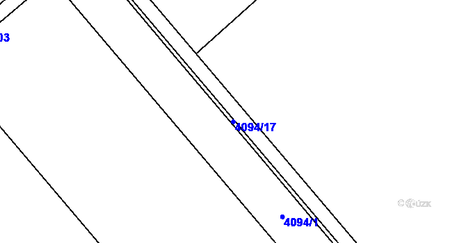 Parcela st. 4094/17 v KÚ Brod nad Dyjí, Katastrální mapa