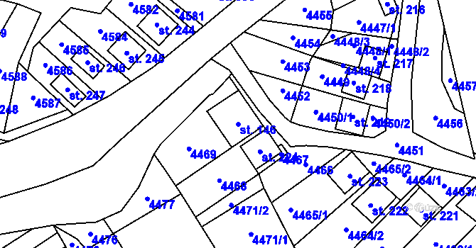 Parcela st. 146 v KÚ Brod nad Dyjí, Katastrální mapa