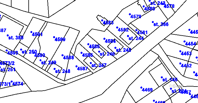 Parcela st. 246 v KÚ Brod nad Dyjí, Katastrální mapa