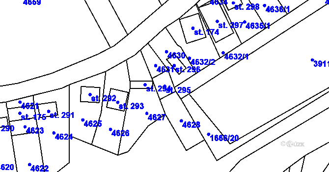 Parcela st. 295 v KÚ Brod nad Dyjí, Katastrální mapa