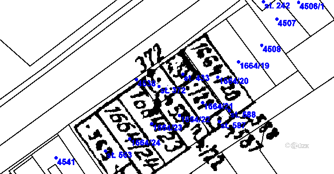 Parcela st. 372 v KÚ Brod nad Dyjí, Katastrální mapa