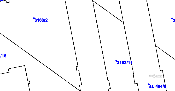 Parcela st. 403/2 v KÚ Brod nad Dyjí, Katastrální mapa