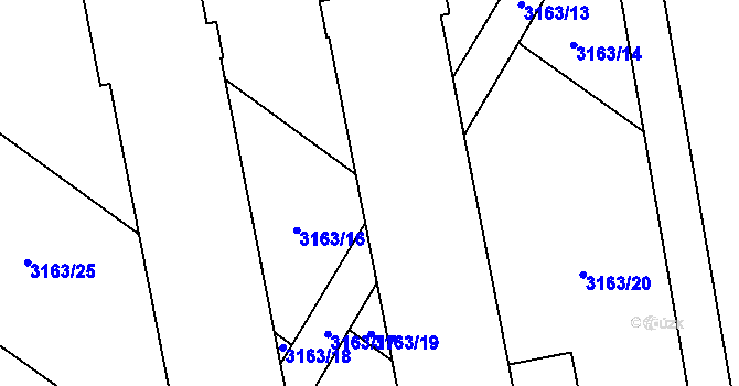 Parcela st. 404/3 v KÚ Brod nad Dyjí, Katastrální mapa
