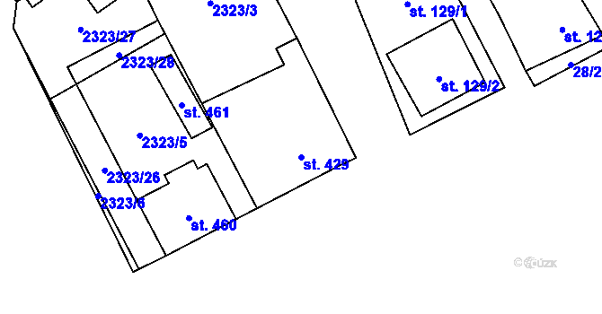Parcela st. 429 v KÚ Brod nad Dyjí, Katastrální mapa