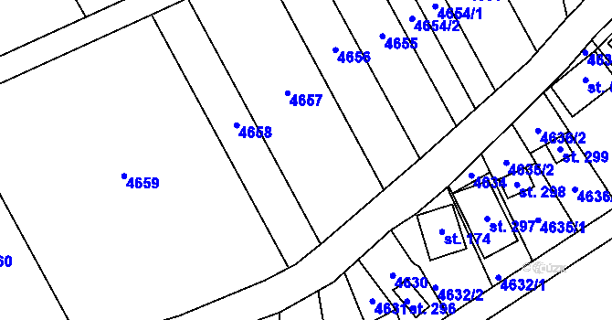 Parcela st. 61/42 v KÚ Brod nad Dyjí, Katastrální mapa