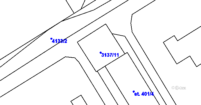 Parcela st. 3137/11 v KÚ Brod nad Dyjí, Katastrální mapa