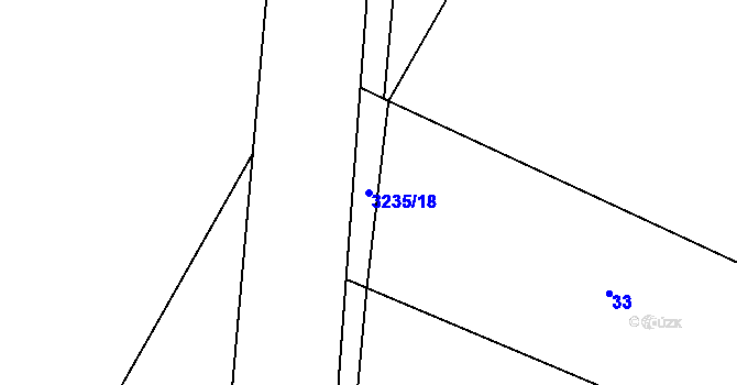 Parcela st. 3235/18 v KÚ Brod nad Tichou, Katastrální mapa