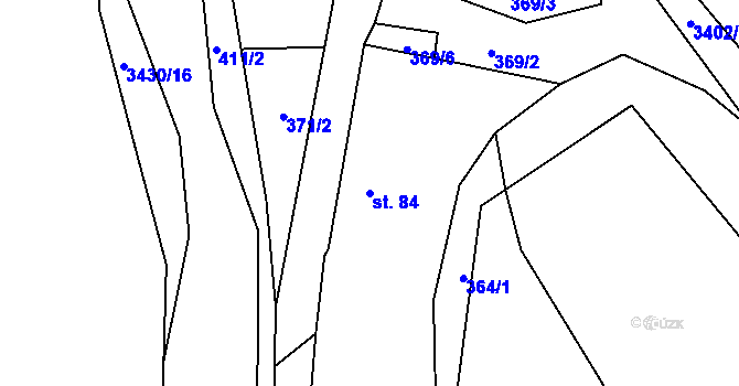 Parcela st. 84 v KÚ Brod nad Tichou, Katastrální mapa