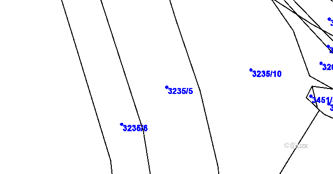Parcela st. 3235/5 v KÚ Brod nad Tichou, Katastrální mapa