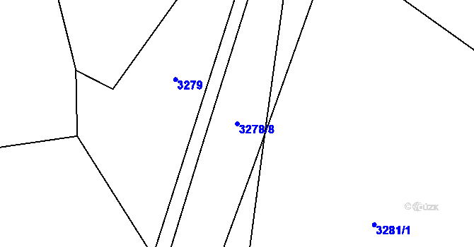Parcela st. 3278/8 v KÚ Brod nad Tichou, Katastrální mapa