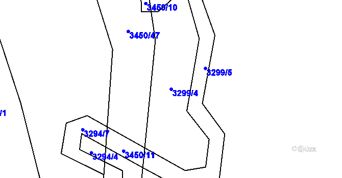 Parcela st. 3299/4 v KÚ Brod nad Tichou, Katastrální mapa