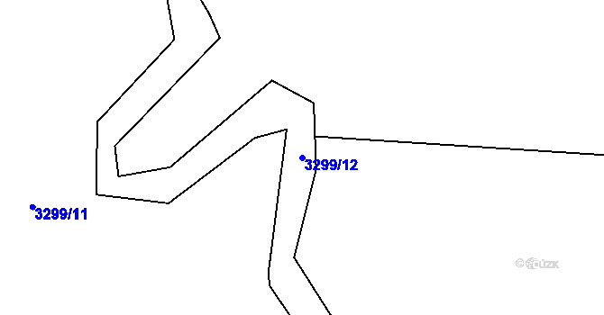 Parcela st. 3299/12 v KÚ Brod nad Tichou, Katastrální mapa