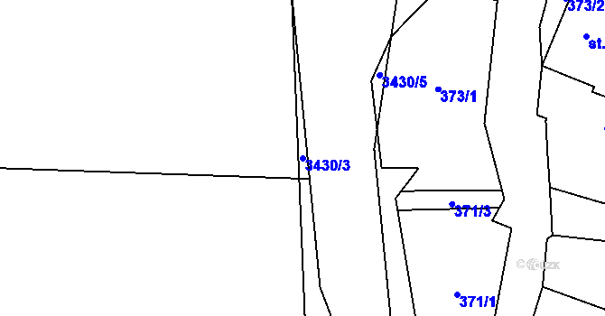 Parcela st. 3430/3 v KÚ Brod nad Tichou, Katastrální mapa