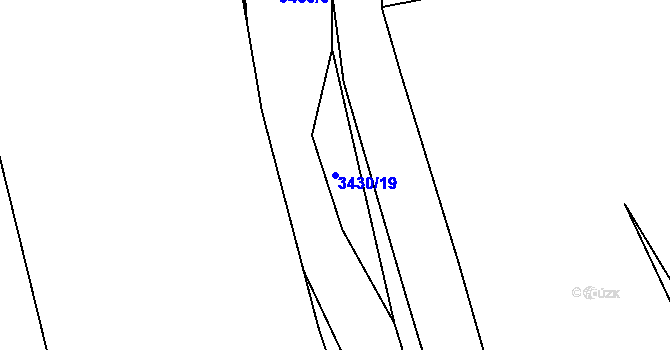 Parcela st. 3430/19 v KÚ Brod nad Tichou, Katastrální mapa
