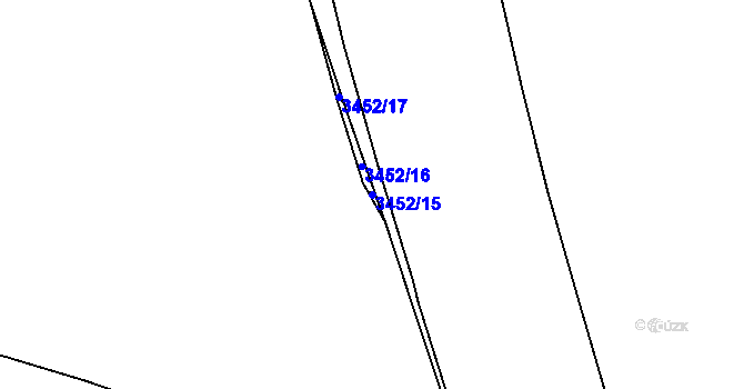 Parcela st. 3452/15 v KÚ Brod nad Tichou, Katastrální mapa