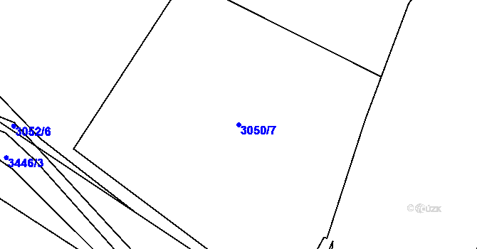 Parcela st. 3050/7 v KÚ Brod nad Tichou, Katastrální mapa