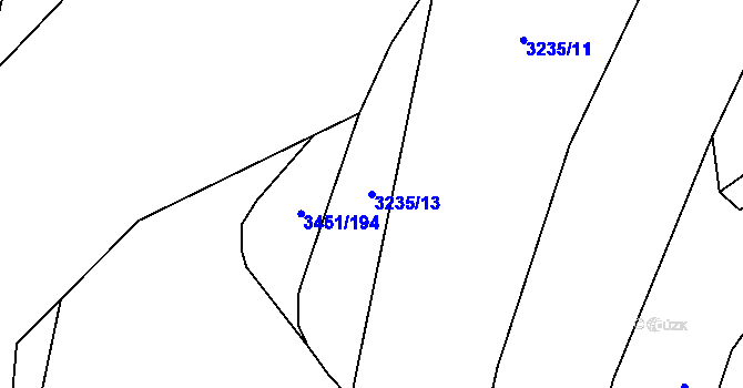 Parcela st. 3235/13 v KÚ Brod nad Tichou, Katastrální mapa