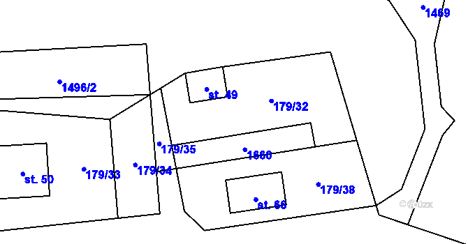 Parcela st. 48 v KÚ Tuněchody u Stříbra, Katastrální mapa