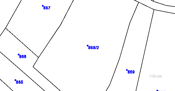 Parcela st. 868/2 v KÚ Brodce nad Jizerou, Katastrální mapa