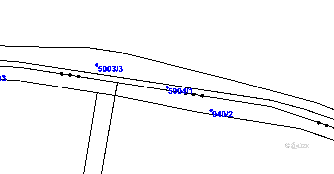 Parcela st. 5004/1 v KÚ Brodce nad Jizerou, Katastrální mapa