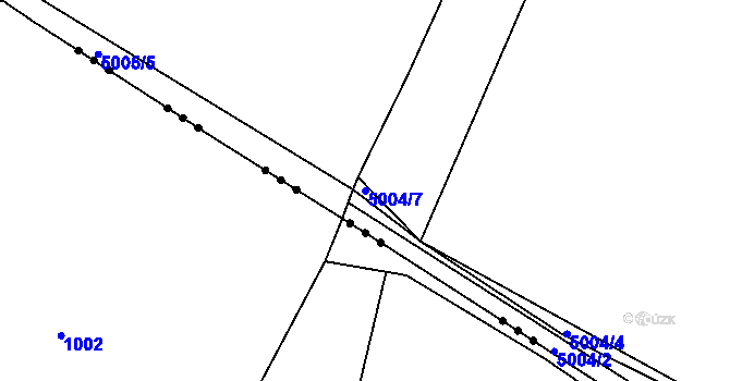 Parcela st. 5004/7 v KÚ Brodce nad Jizerou, Katastrální mapa