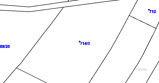 Parcela st. 714/3 v KÚ Brodce nad Jizerou, Katastrální mapa