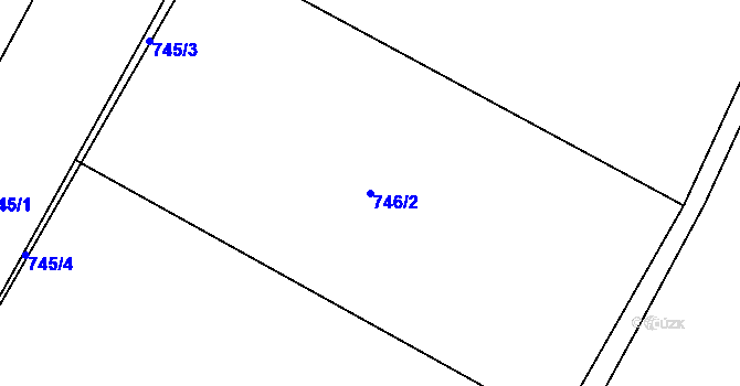 Parcela st. 746/2 v KÚ Brodce nad Jizerou, Katastrální mapa