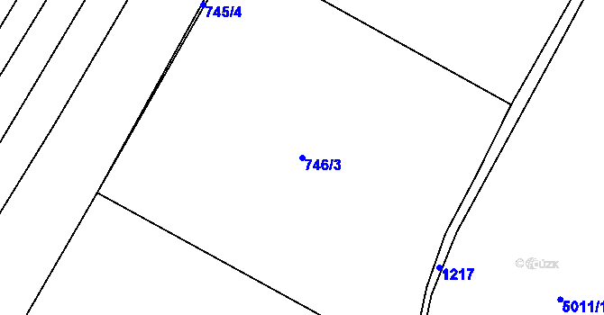 Parcela st. 746/3 v KÚ Brodce nad Jizerou, Katastrální mapa