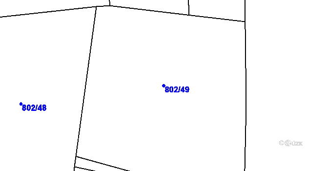 Parcela st. 802/49 v KÚ Brodce nad Jizerou, Katastrální mapa