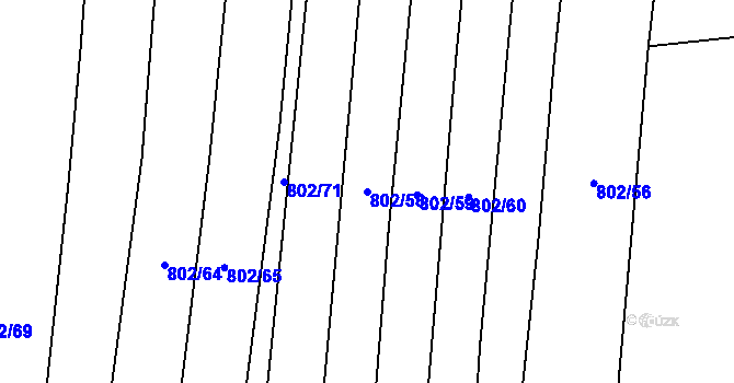 Parcela st. 802/58 v KÚ Brodce nad Jizerou, Katastrální mapa