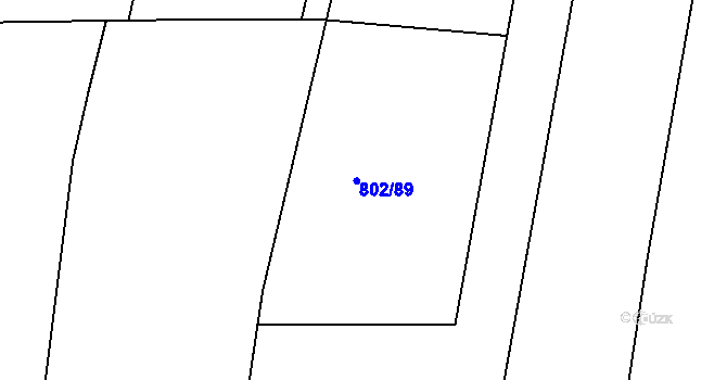 Parcela st. 802/81 v KÚ Brodce nad Jizerou, Katastrální mapa