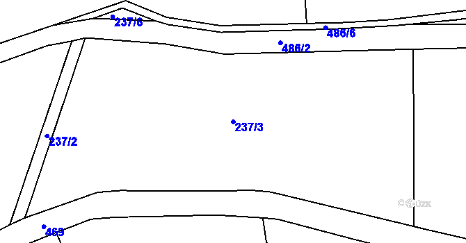 Parcela st. 237/3 v KÚ Brodec, Katastrální mapa