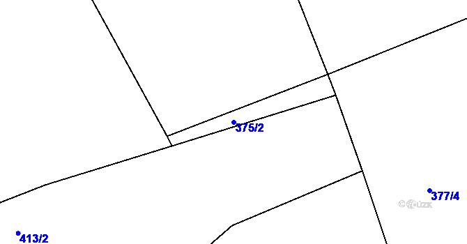 Parcela st. 375/2 v KÚ Brodec, Katastrální mapa