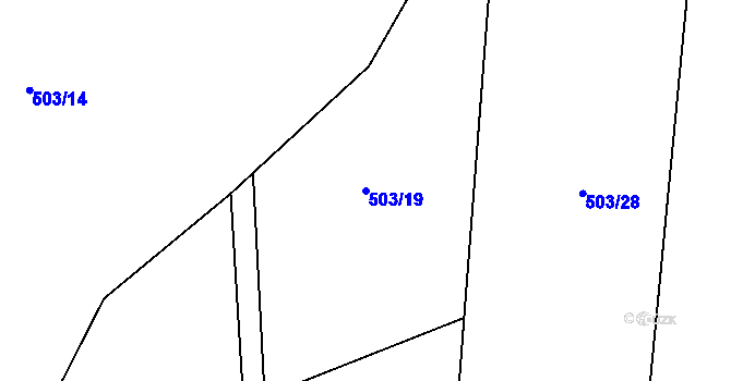 Parcela st. 503/19 v KÚ Brodec, Katastrální mapa