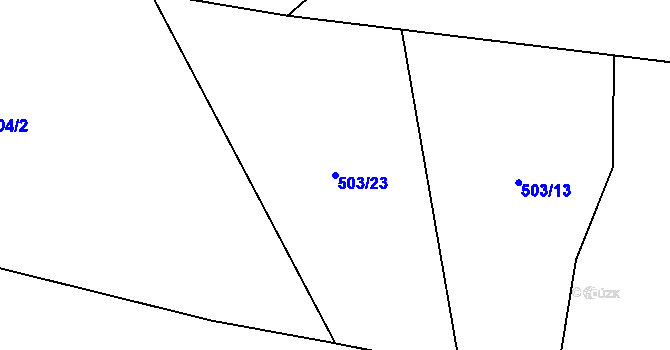 Parcela st. 503/23 v KÚ Brodec, Katastrální mapa