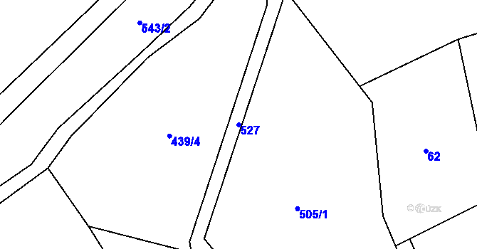 Parcela st. 527 v KÚ Brodec, Katastrální mapa