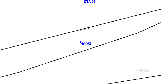 Parcela st. 100/3 v KÚ Brodec, Katastrální mapa