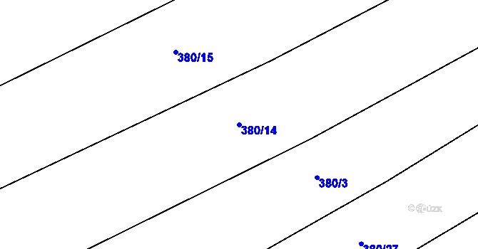 Parcela st. 380/14 v KÚ Brodec, Katastrální mapa