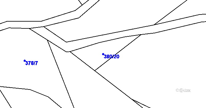 Parcela st. 380/20 v KÚ Brodec, Katastrální mapa