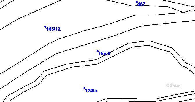 Parcela st. 166/8 v KÚ Brodec, Katastrální mapa