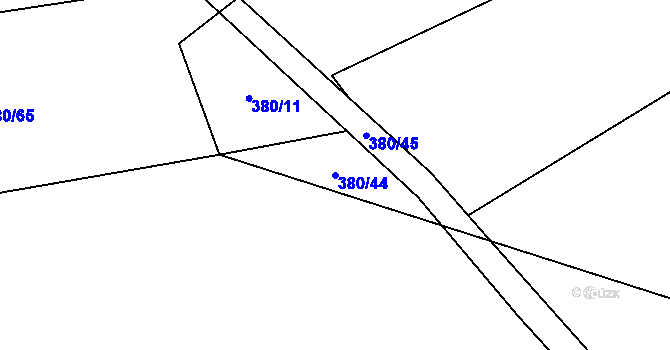Parcela st. 380/44 v KÚ Brodec, Katastrální mapa