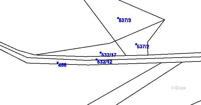 Parcela st. 532/17 v KÚ Brodec, Katastrální mapa