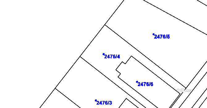 Parcela st. 2476/4 v KÚ Brodek u Konice, Katastrální mapa