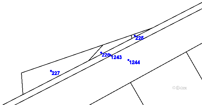 Parcela st. 226 v KÚ Lhota u Konice, Katastrální mapa